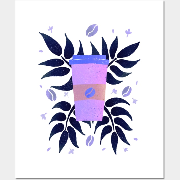 Purple tropical coffee Wall Art by Home Cyn Home 